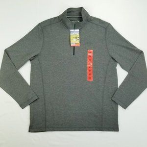 Orvis Medium Men's Embroidered Logo Charcoal Gray 1/4 Zip Long Sleeve Athleisure